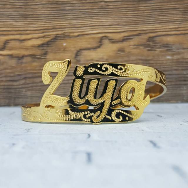 Gelang Nama Ukir Lapis Emas