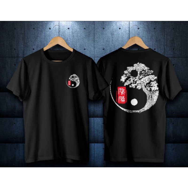 Panguashoppu Kaos keren/ baju kaos/ atasan pria/ kaos distro/ kaos  pria murah bonsai yin dan yang