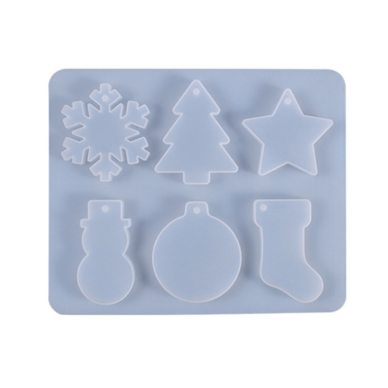 SIY  Christmas Snowflake Snowman Epoxy Resin Mold Pendants Ornaments Silicone Mould DIY Crafts Home Decorations Jewelry Casting Tool