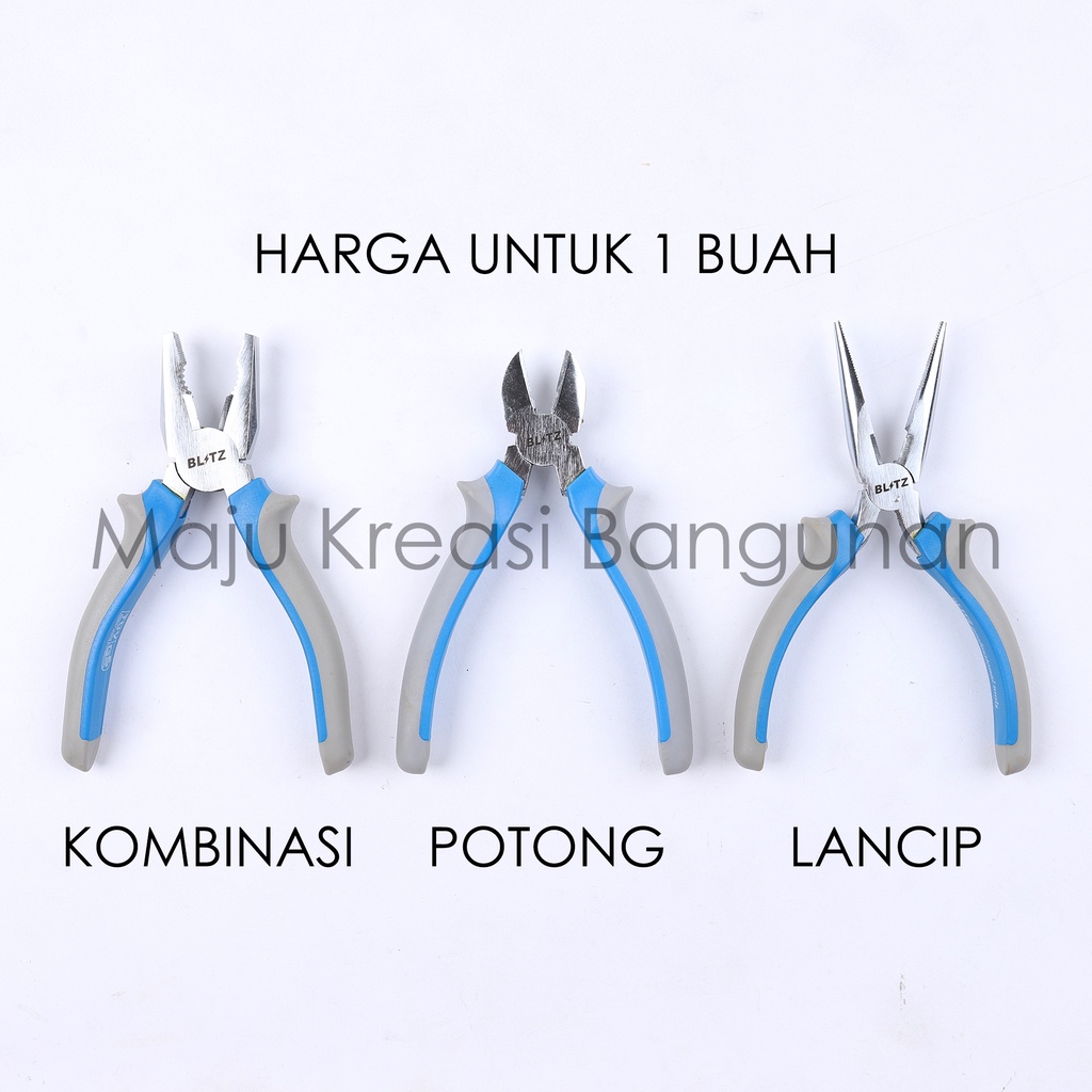 Tang Kombinasi Lancip Potong Gunting Buaya Kabel Cucut Jepit 6&quot; Inch Inci 6Inch 6Inci Blitz