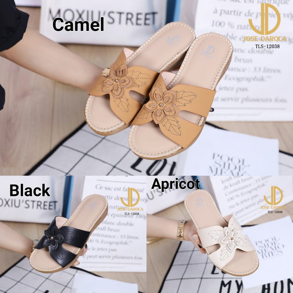 JOSE DAROCA Wedges Sandal Kulit Halus # TLS-12038# ORIGINAL