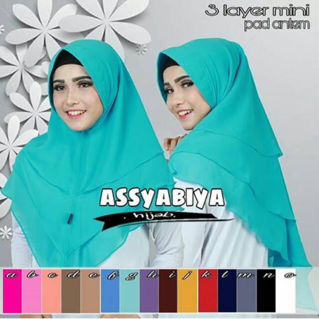 SALE....Khimar 3 layer mini pet by Assyabiya |khimar assyabiya |hijab syari