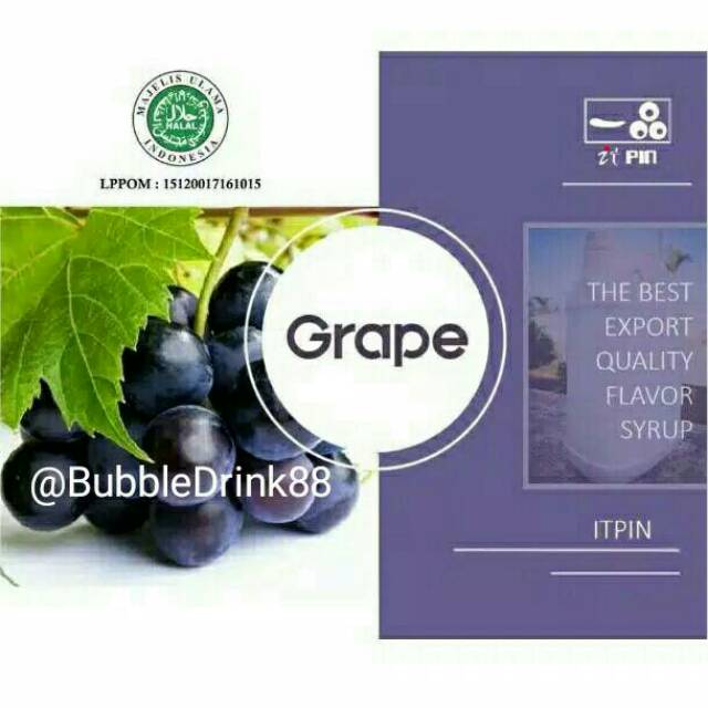 

Itpin Grape Syrup 2.5kg Rasa Anggur Premium harga per jrigen @2.5kg