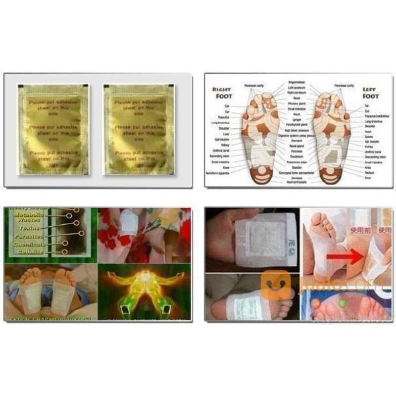 Koyo Kaki Kinoki Gold Detox ASLI / Koyo Kesehatan Ampuh Membuang Racun Dalam Tubuh 1 Box Isi 10 pcs