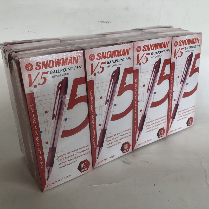 

Bergaransi Pulpen Snowman V5 (Gross = 12 Lusin) Trendi