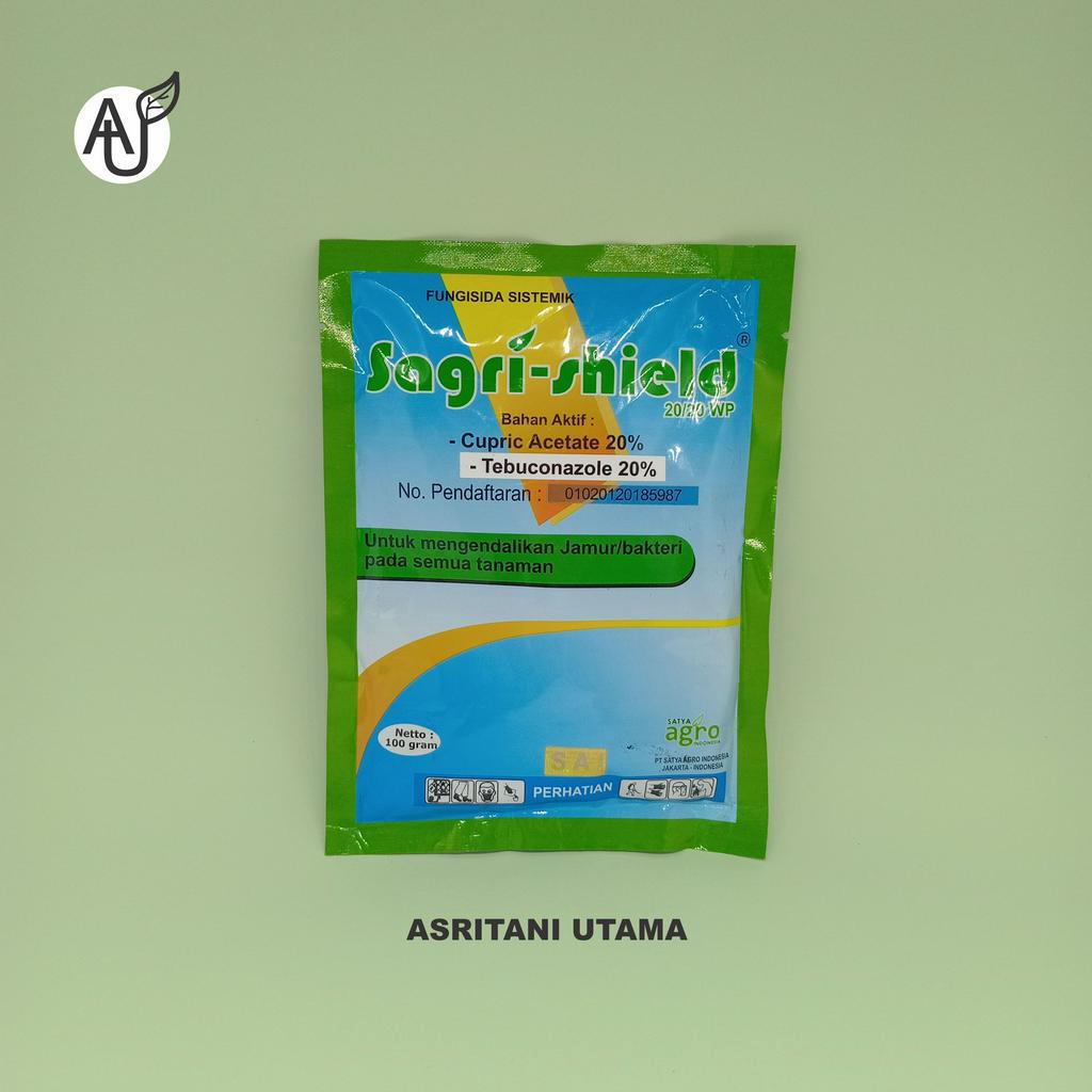 SAGRI-SHIELD 20/20 WP 100gram Fungisida BAHAN AKTIF Cupric Acetate 20% + Tebuconazole 20%