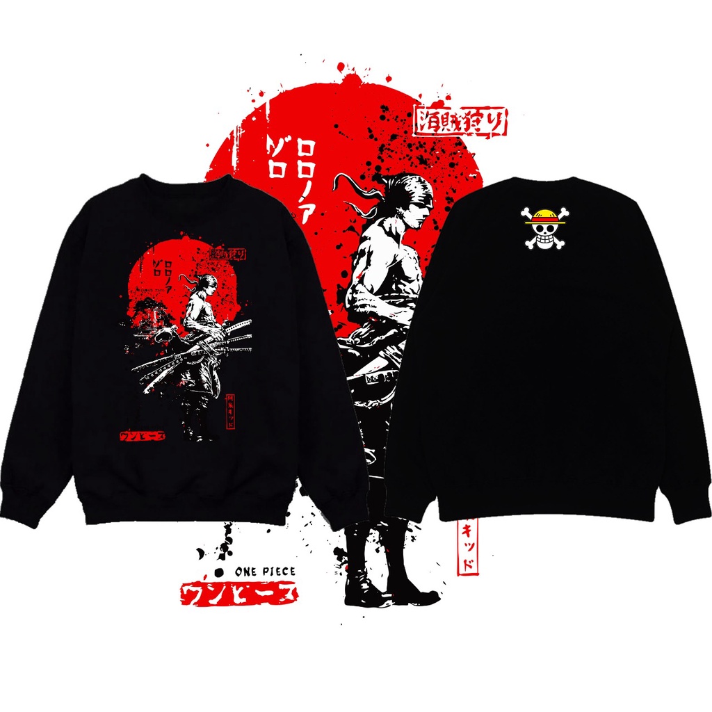 Sweater anime OP zoro bulan merah