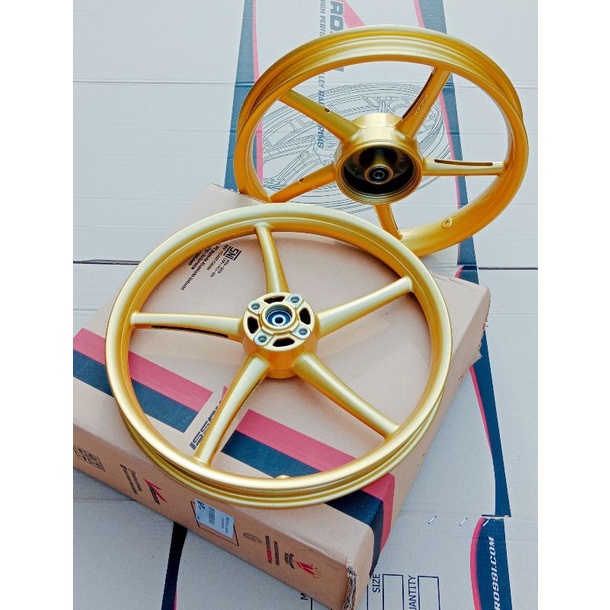 VELG/VELAG/PELAK RACING V ROSSI SANCA MODEL RCB GOLD PALANG 5 PNP FIZR/F1ZR/FORCE ONE/VEGA R LAMA/JU