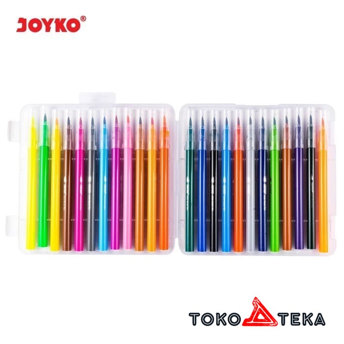 

COD Joyko Color Brush Pen CLP-26 / Pena Kuas Warna 24 Warna Color Murah