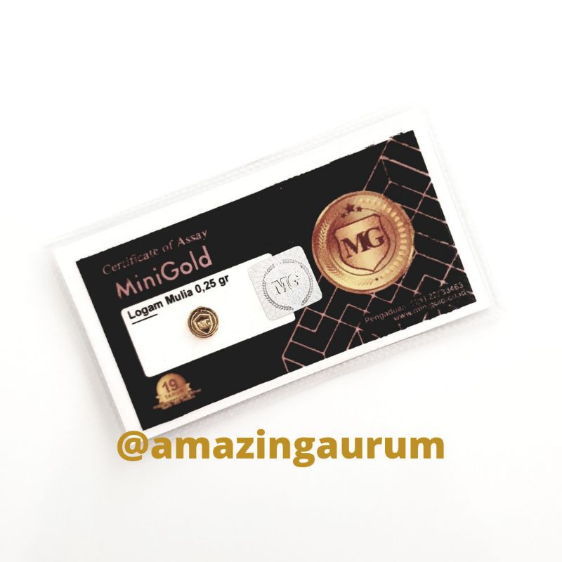 Logam Mulia 0,25 gram I 0.25 gram Mahar, Hadiah, Souvenir, Investasi &amp; Tukar Emas Antam 24 K MiniGold White Series