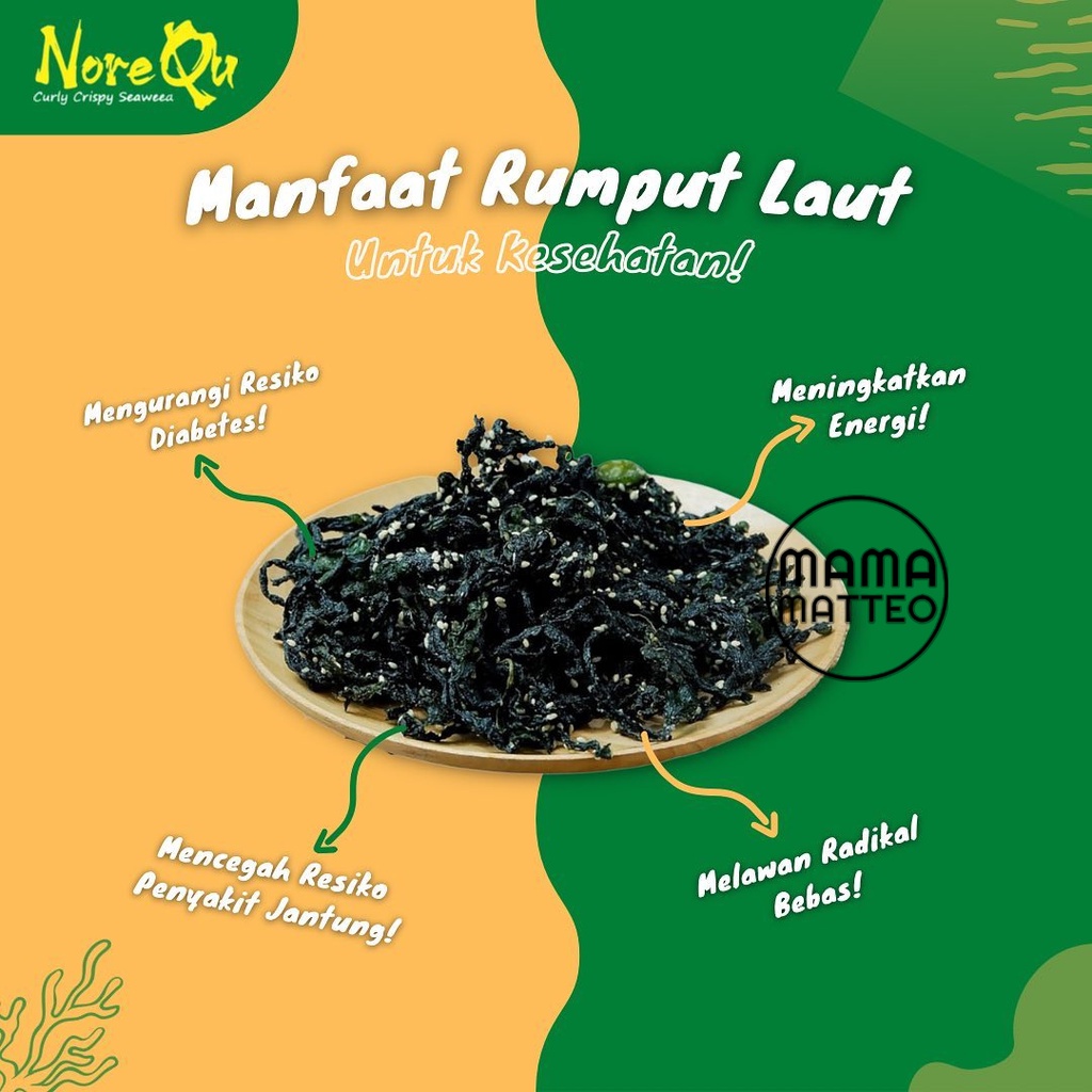 NoreQu Curly Crispy Seaweed Rumput Laut Noreque Rasa Original / Softbone Spicy / Honey Mozarella / Spicy / BANDUNG