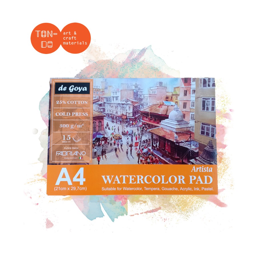 

DE GOYA WATERCOLOR PAD A4 300G COLD PRESS
