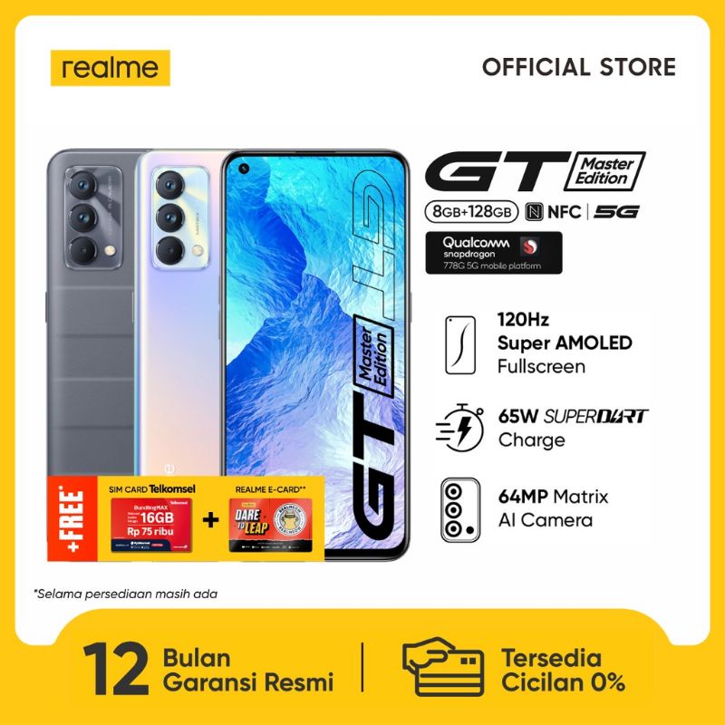 REALME GT MASTER EDITION 5G NFC RAM 8/128 8GB 128GB 8 128 GARANSI RESMI 1TH