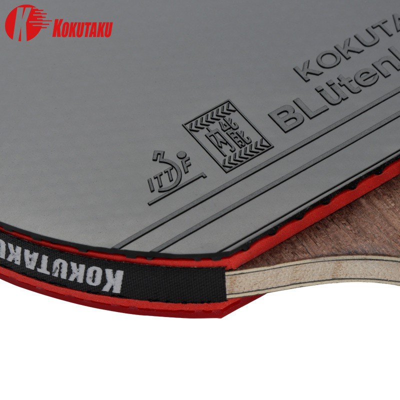 Kokutaku 4 / 5 / 6 Star ITTF Bat Tenis Meja / Ping Pong Profesional Bahan Karbon Dengan Case Karet Ganda