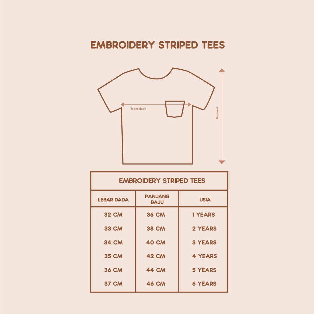 Booyah Kaos Anak Striped tee Embroidery