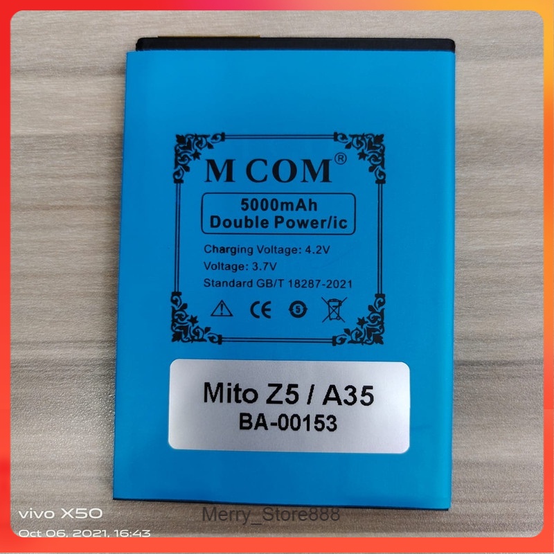 Bat Battery Batere Batre Baterai Double Power Mcom Mito Z5 A35 BA-00153 BA00153