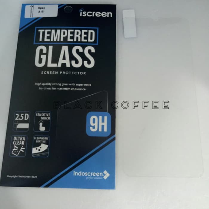 Tempered glass oppo A91 2020 tempered glass iScreen bening