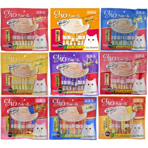 CIAO Chu Ru Mix isi 20pcs / Snack cemilan kucing / Cat liquid treats