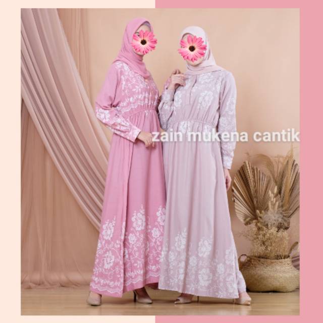 

PROMO Gamis motif bunga kekinian GRATIS GOODIE BAG