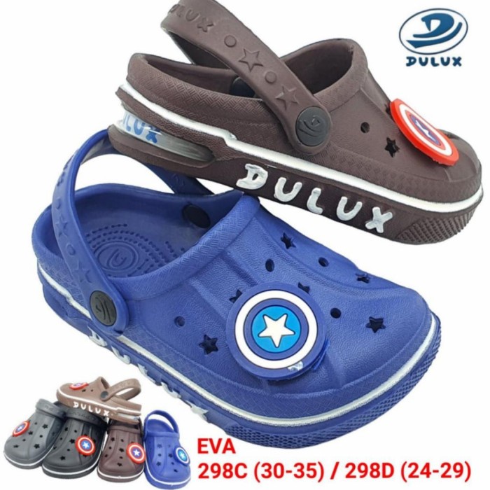 Dulux Sandal Slop Karet Bakpao Anak Motif  Super HERO  Size 20-35 255 E