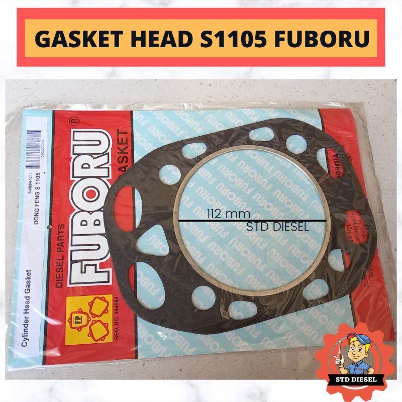 GASKET HEAD S1105 ZS1105 NEW 18HP PK PAKING SILINDER KOP DIESEL ENGINE MESIN DISEL  MERK FUBORU