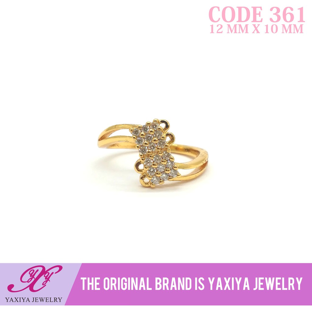 

Cincin permata Lapis emas Perhiasan imitasi Gold Yaxiya Jewelry 361