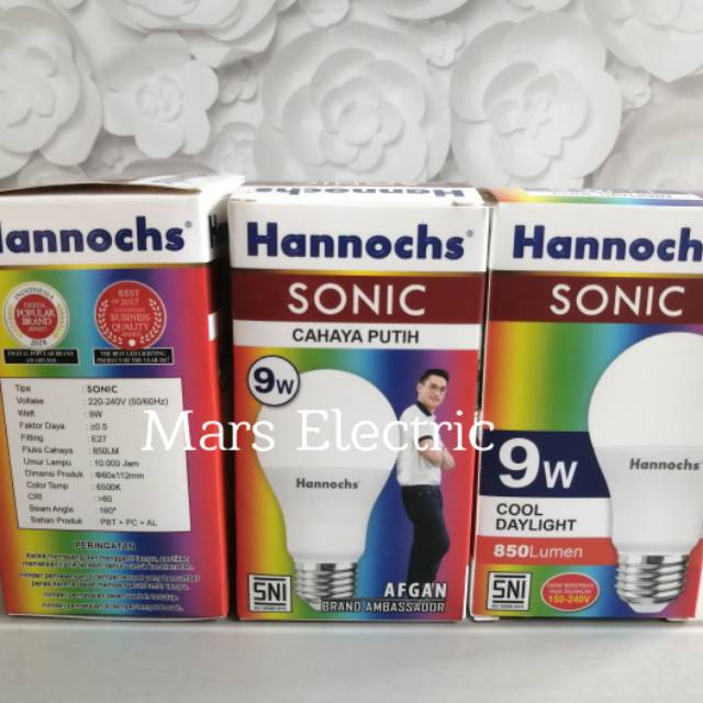 Hannochs Sonic Bulb Lampu LED 9 Watt Putih / Cool Daylight