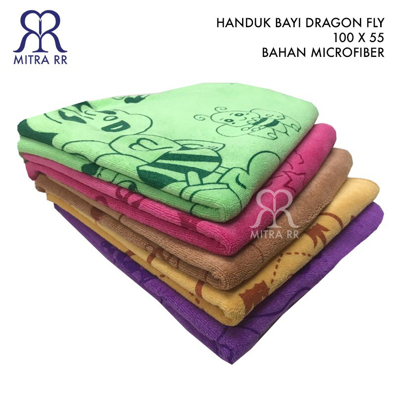 Handuk Bayi Anak 100 x 55 cm Handuk Mandi Pilih Warna Microfiber Jepang