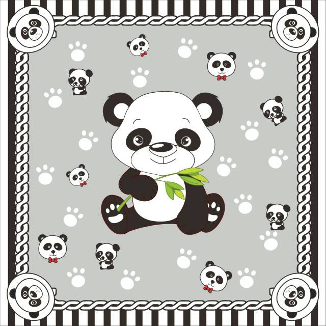 Scarf Printing Motif Custom Kode Panda