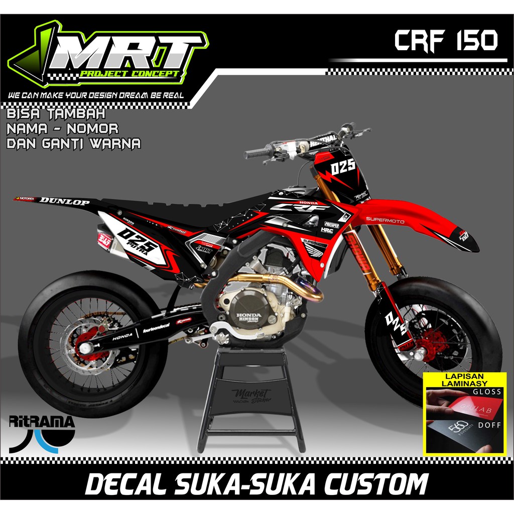 Decal Sticker Motor Crf 150, stiker crf 150