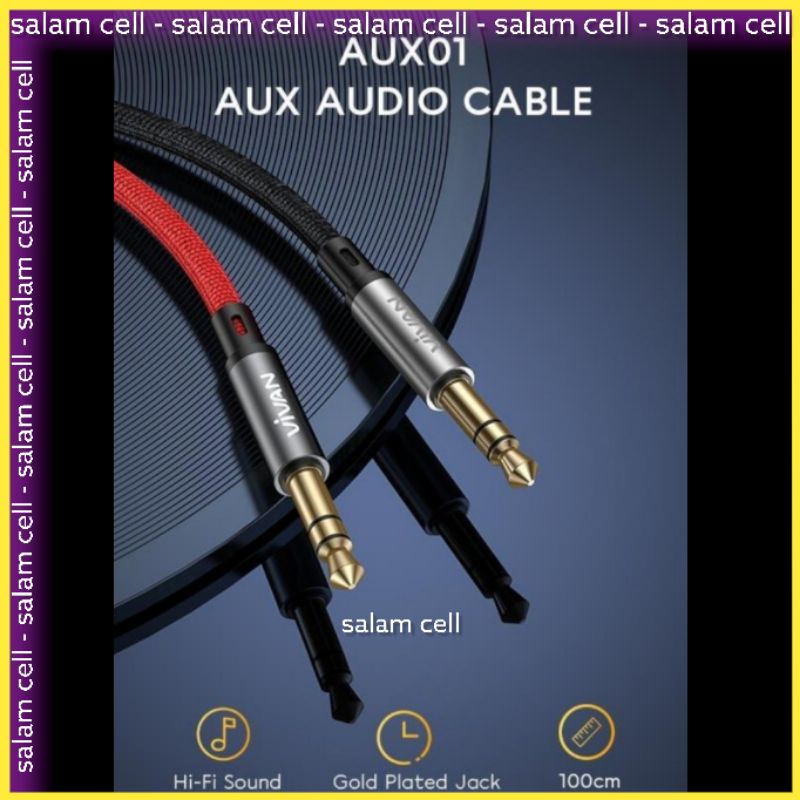 Kabel Audio AUX 3.5mm 100cm VIVAN AUX01 Garansi Resmi 1 Tahun