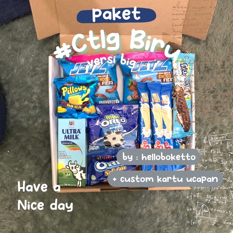

Snack Box Biru Custom