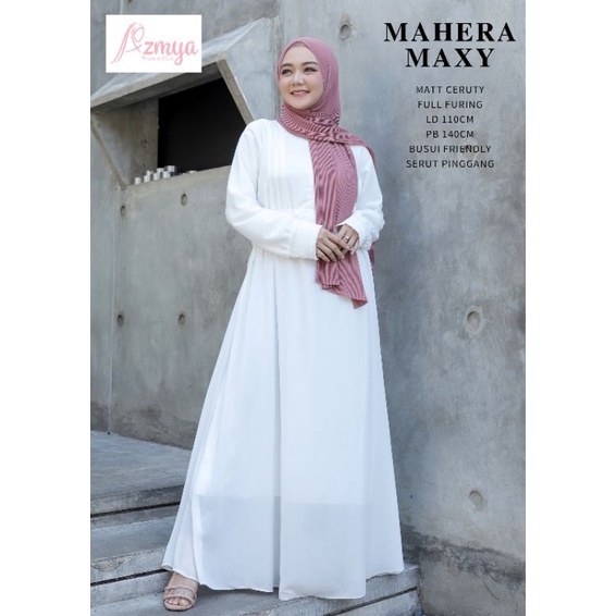 Mahera Maxy bahan Ceruty Full Furing LD 100cm busui