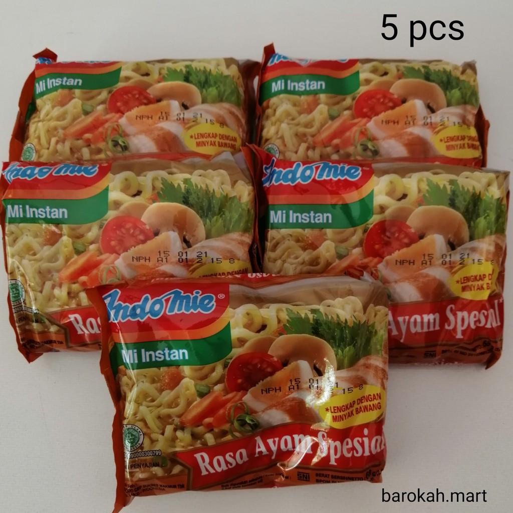 

Indomie Mie instant rebus rasa ayam spesial isi 5 pcs