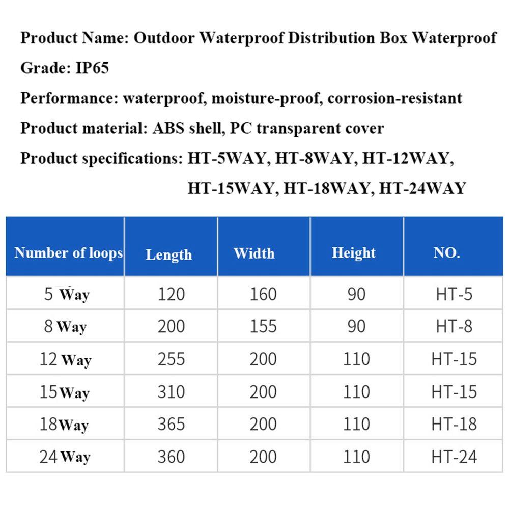 POPULAR Box Distro Listrik Populer Waterproof Outdoor5/8 /12 /15 /18 /24Ways Casing Saklar