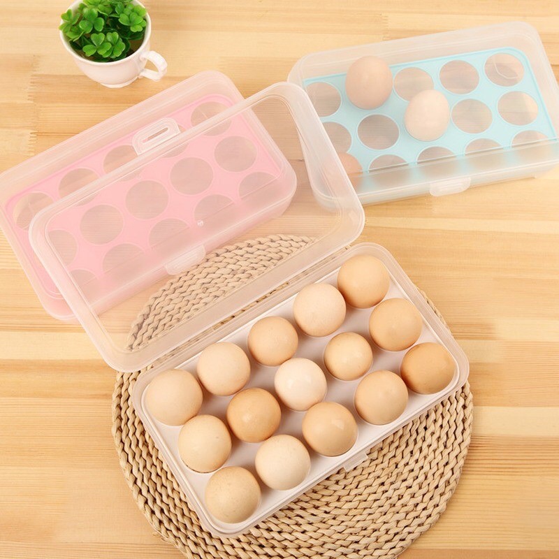 box / tempat telur isi 15 &amp; 12sekat/ telur ayam egg storage/ box penyimpan telur