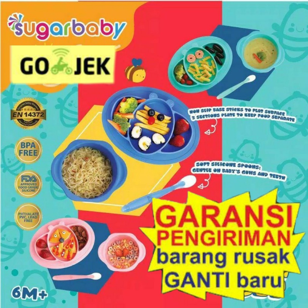 Harga Feeding Set Makan Bayi SUGARBABY Piring Set Mangkok Silicone
Wadah makan Bayi Healthy Silicone FEEDING SET ISI 3 ALAT MAKAN BABY
SUGARBABY