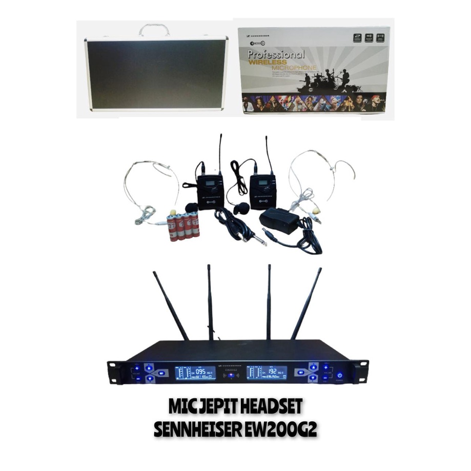 MIC WIRELESS CLIP ON HEADSET SENNHEISER EW 200G2 JEPIT HEADSET EW200G2