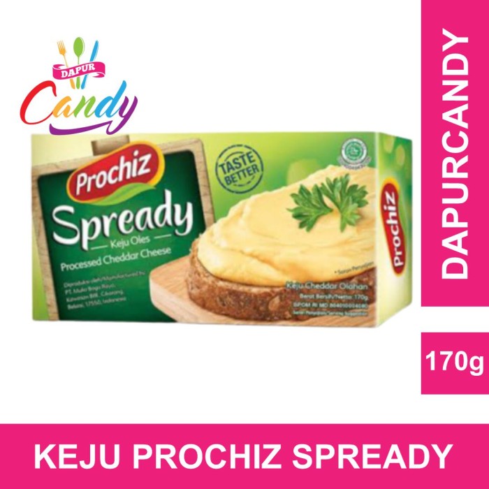 

c011cc Dapurcandy - Keju Oles Prochiz Spready Chesse 170Gr Xa201As