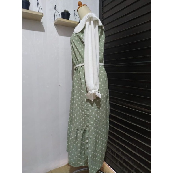 gamis midi crinkle premium
