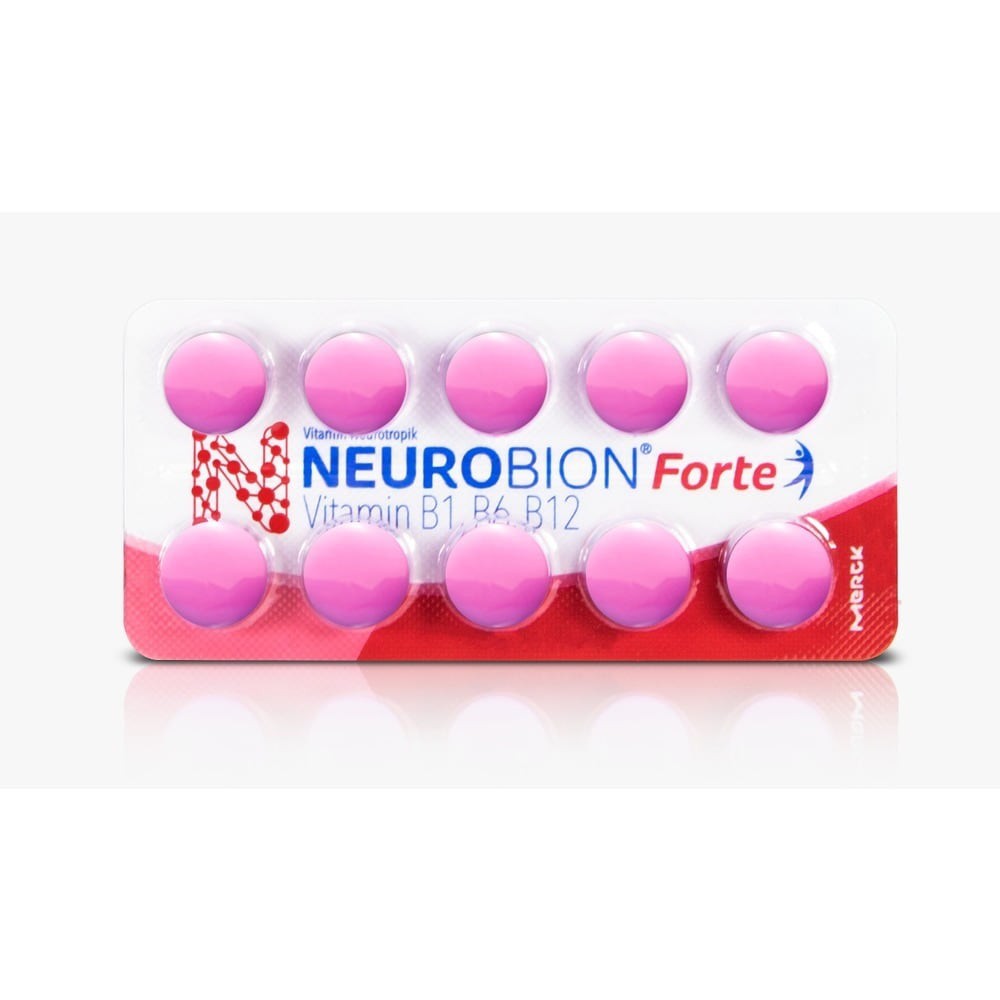 Neurobion Forte Nerobion Pink Strip 10 Tablet Vitamin B Kompleks