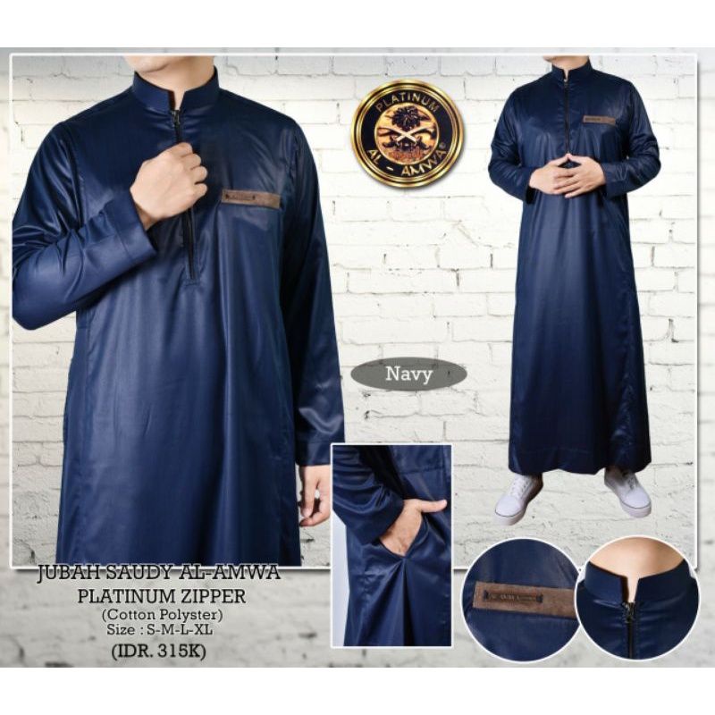 baju jubah platinum jumbo Al amwa gamis platinum couple ayah anak laa samase jubah Haramain