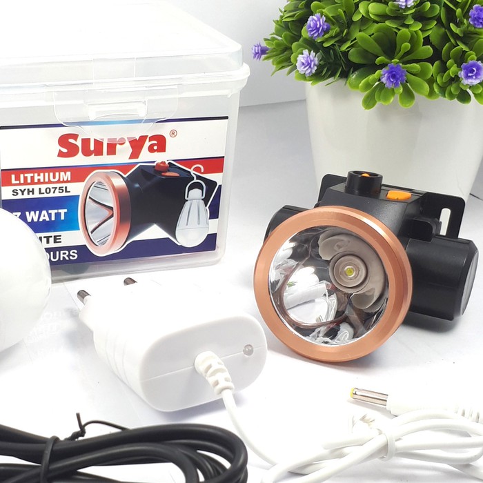 Headlamp / Senter Kepala Surya 7 Watt SYH L075L dengan bonus led bulb