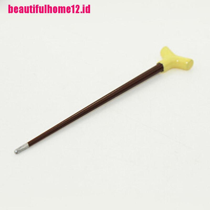 【beautifulhome12.id】1:12 Miniature Vintage gentleman's walking stick dollhouse diy decor accessories