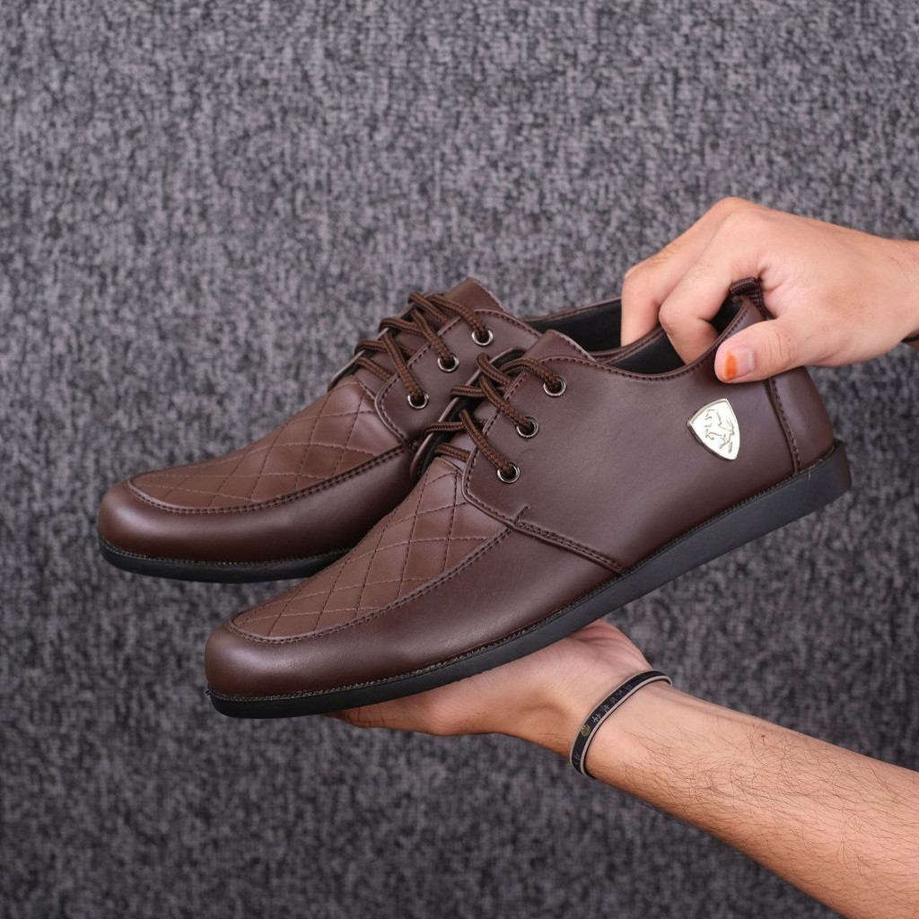 FRRI x CRS - SepatuFormal Pantofel Pria Resmi Formal Tali Hitam Brown Kantor Kuliah Kondangan Kerja