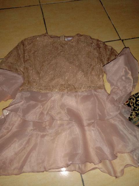 Realpict Couple Kebaya Naura Bahan Organza Mix Brukat Rok Plisket Kemeja Batik Bahan Katun Silk
