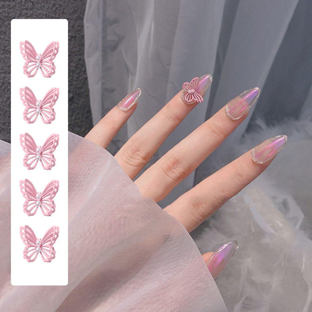 AUGUSTINA Agustina Mutiara Nail Art Perhiasan Indah Tiga Dimensi Fashion DIY Aksesoris Kuku