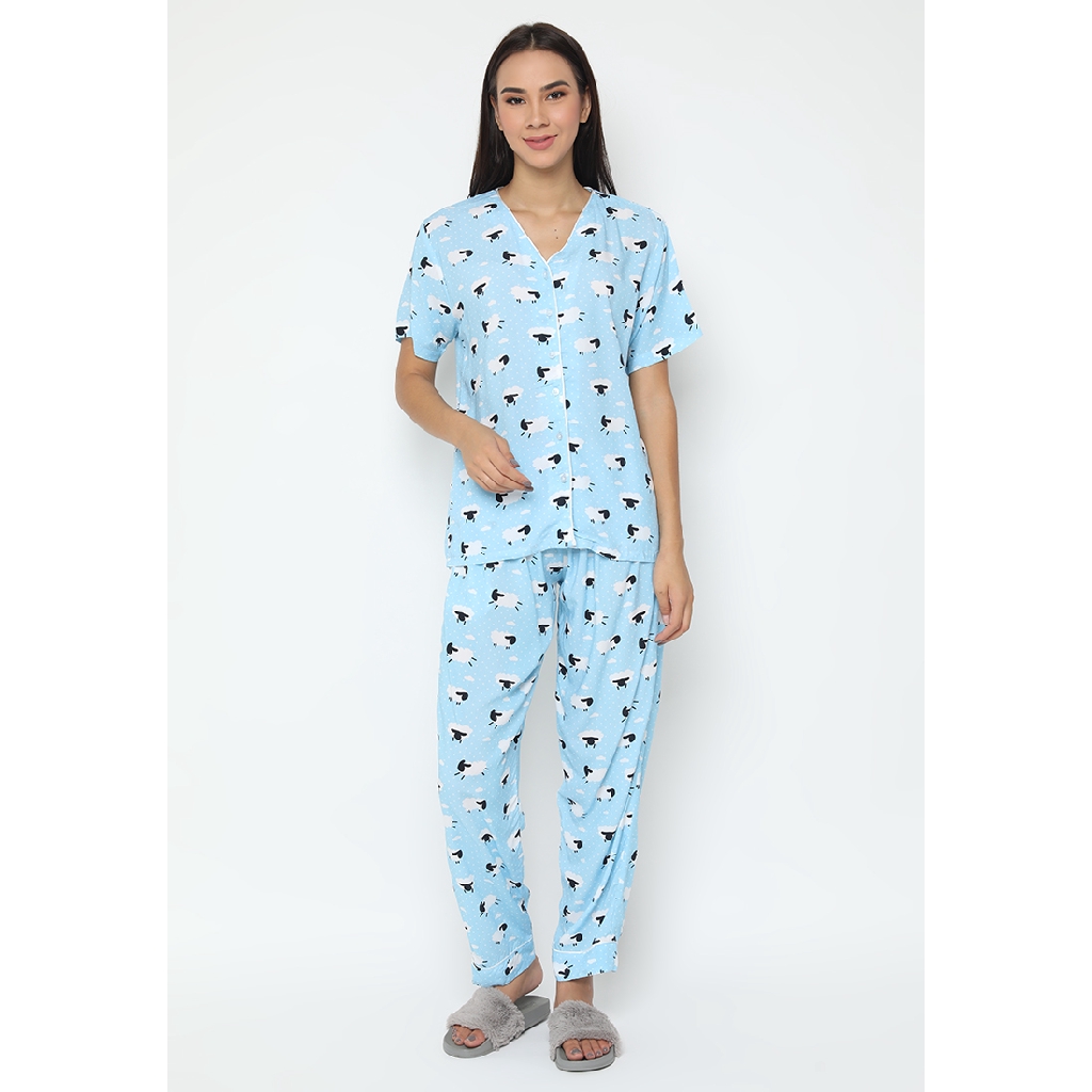 Just Baju  Tidur  Piyama Sheep Long Pants Shopee Indonesia