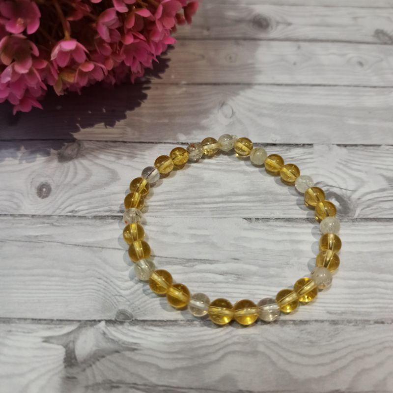 gelang citrine natural 6mm