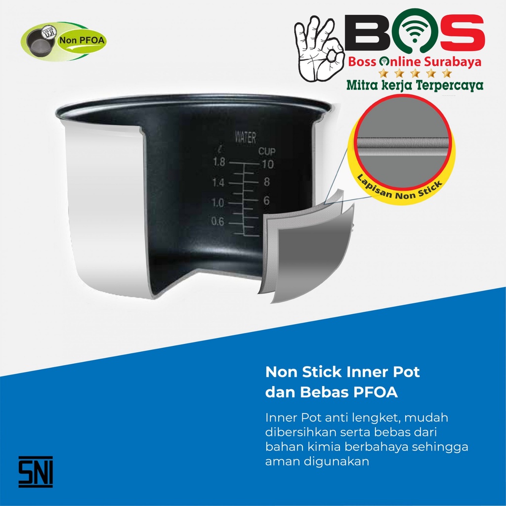 Penanak Nasi Rice Cooker Miyako Magic Warmer Plus Miyako MCM-508 BTK WYG